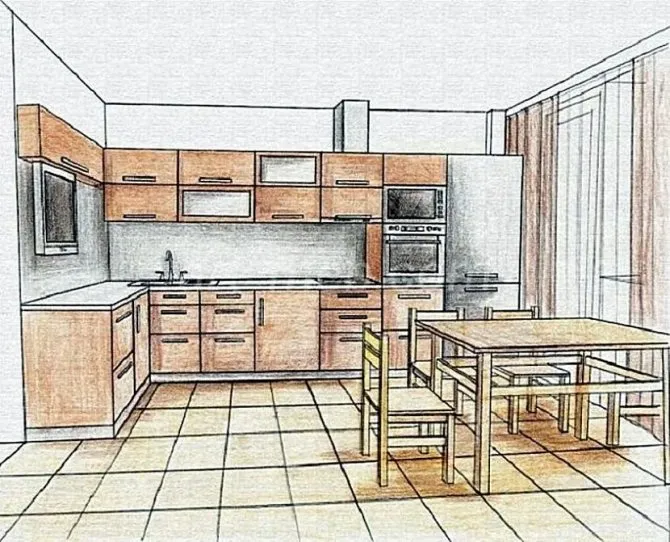Чертеж кухни для распила: деталировка, размеры и проектирование для .