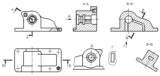 Изображения (виды, разрезы, сечения) (ГОСТ 2.305-68)