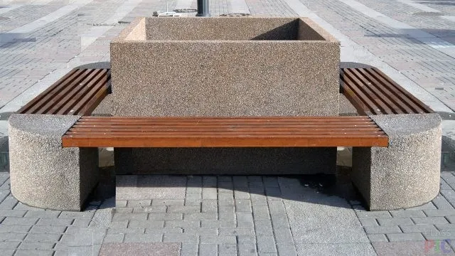 Бетонная декоративная скамейка для города Бетонная декоративная скамейка для города