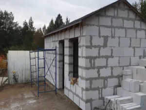 Баня из газобетона 