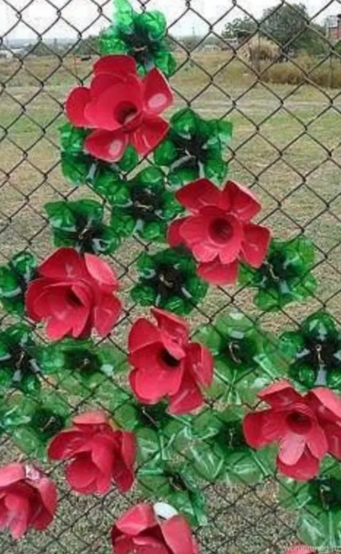 Забор из пластиковых бутылок