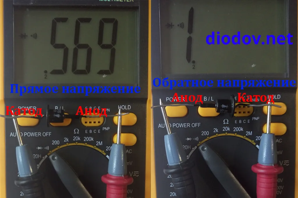 Как проверить диод мультиметром