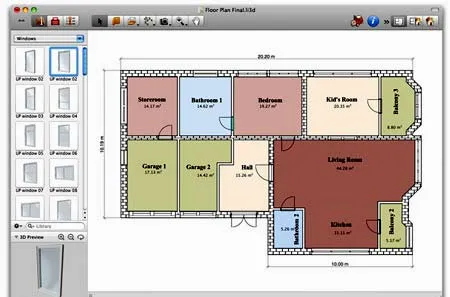 планировка дома FloorPlan3D 