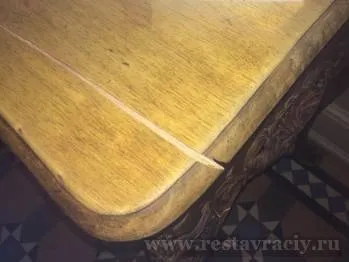 Ремонт трещины на мебели