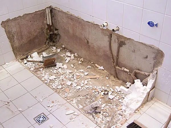 ремонт ванной комнаты демонтаж 3