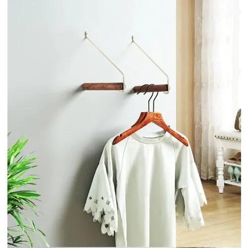 Латунная вешалка для одежды в скандинавском стиле, настенный крючок, украшение для коллекции, деревянная вешалка для полотенец в ванную комнату подвесные Органайзеры
