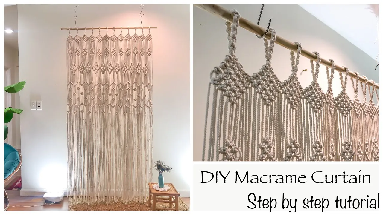Macrame Curtain New Design 2020 / easy fo beginners / DIY boho curtain