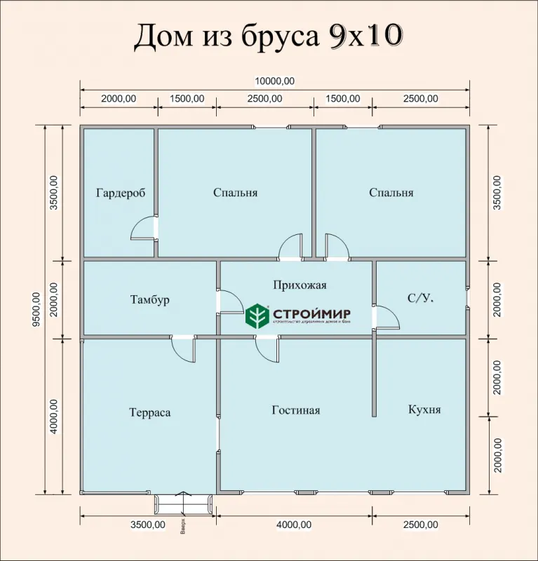 Проекты домов из бруса 12х12 одноэтажный