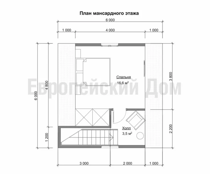 (+40 фото) Планировка дома 6 на 6 с печкой