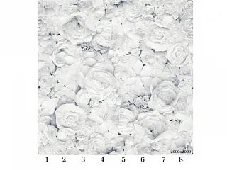 Потолочная панель ПВХ Панда Цветы (рисунок)