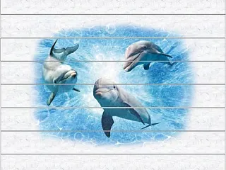 Потолочная панель ПВХ Unique Дельфины