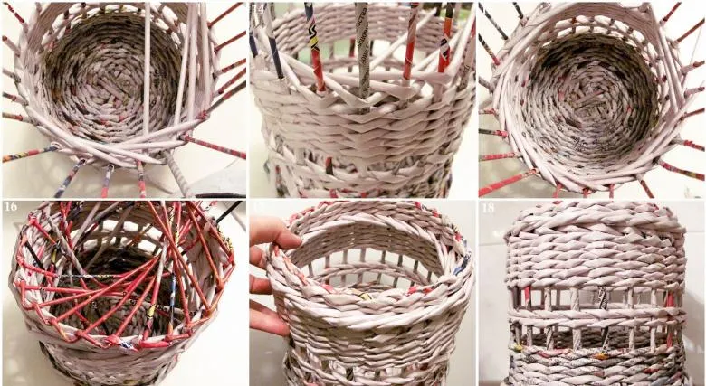 Плетение из газетных трубочек
