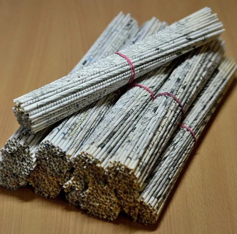 Плетение из газетных трубочек
