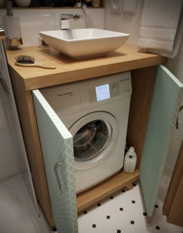 Раковина над стиральной машиной — экономим сантиметры (21 фото)