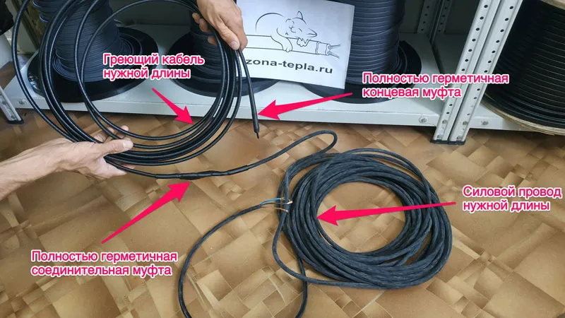 Греющий кабель готовый комплект Греющий кабель готовый комплект