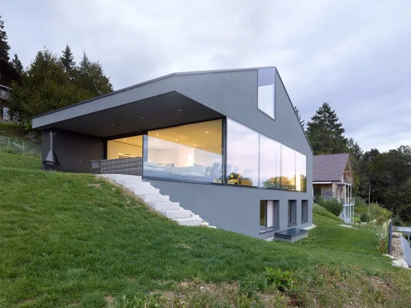 Архитектура домов на склоне