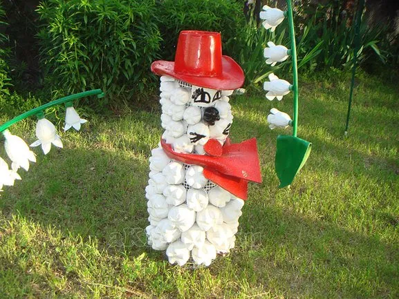 Кот из пластиковой бутылки