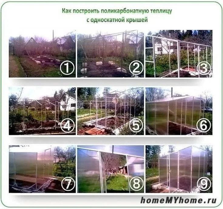 (+63 фото) Теплица из поликарбоната своими руками чертежи