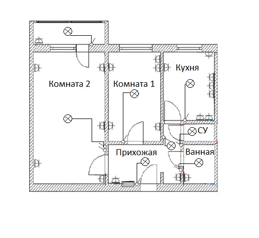 Схема электропроводки в квартире панельного дома
