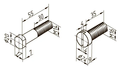 Виды резьбы на болтах: описание изображения и обозначения в § 25. — Все ...