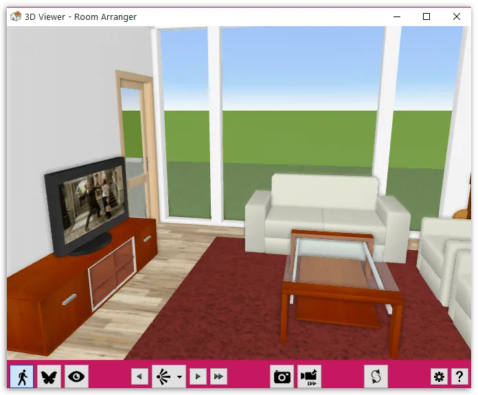3D-просмотр проекта в Room Arranger