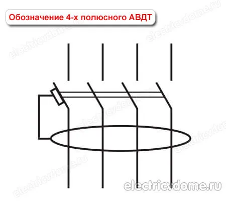 Примеры обозначений на УЗО Электрика