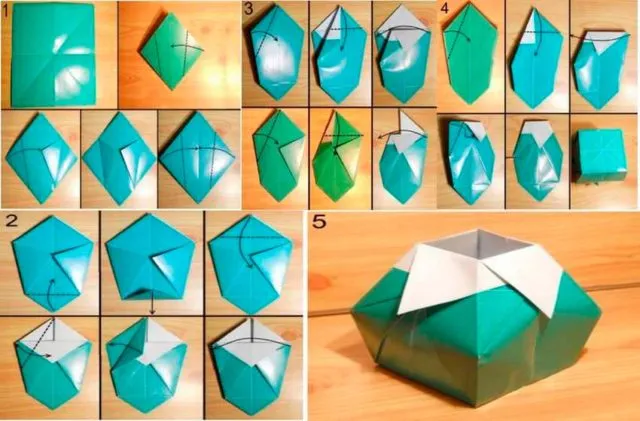 Оригами ваза из бумаги