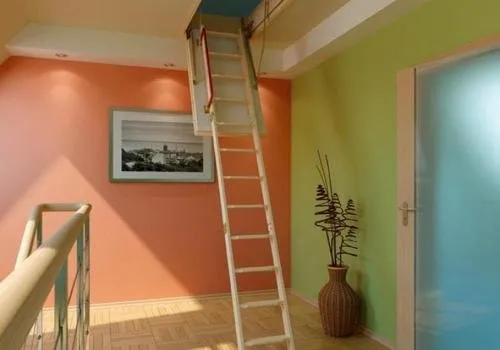 наружная лестница на чердак в частном доме
