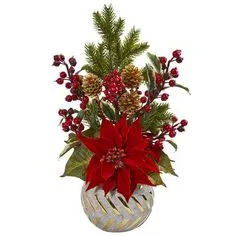 Silk Floral Arrangements, Christmas Tea, Custom Christmas, Silver Christmas Decorations