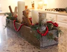 Primitive Christmas, Rustic Christmas, Farmhouse Christmas, Christmas Holidays, Christmas Table Decorations, Planter Box Centerpiece, Planter Boxes