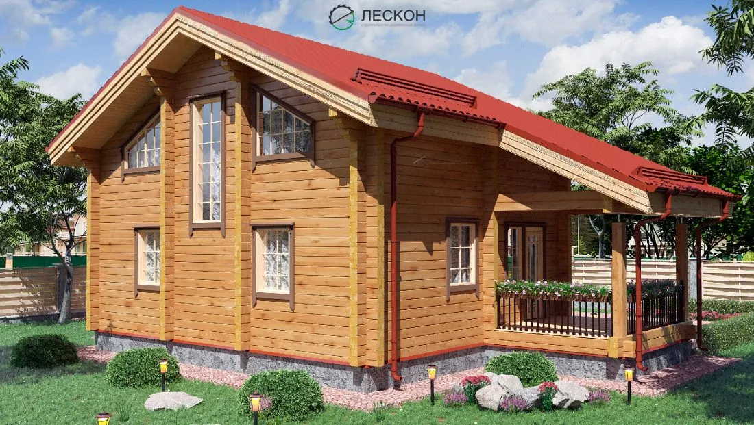 Деревянный дом для постоянного проживания Янтарь 116,7 м2