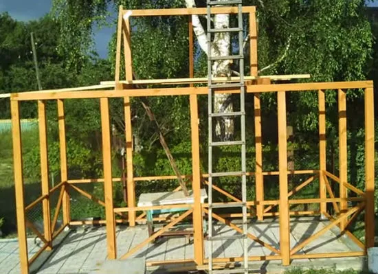 Мангал для беседки 13 Каркас беседки из обрезной доски