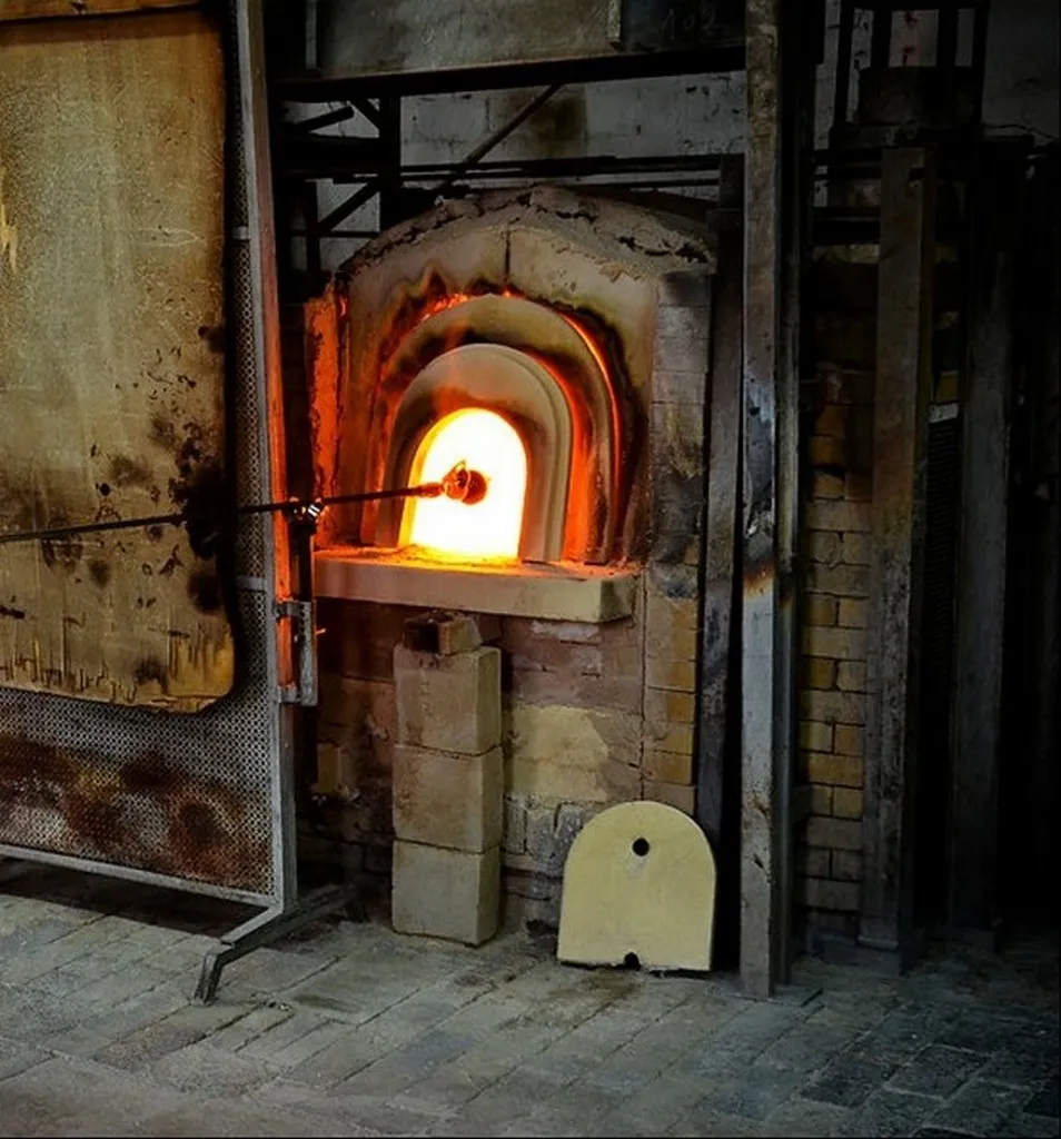 Печь из шамотного кирпича на стекольном заводе