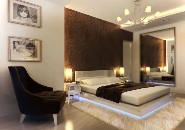 Дизайн спальни в двухкомнатной квартире 