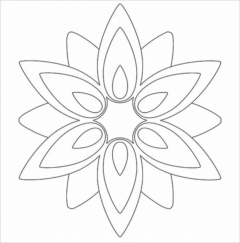 шаблоны цветов из бумаги