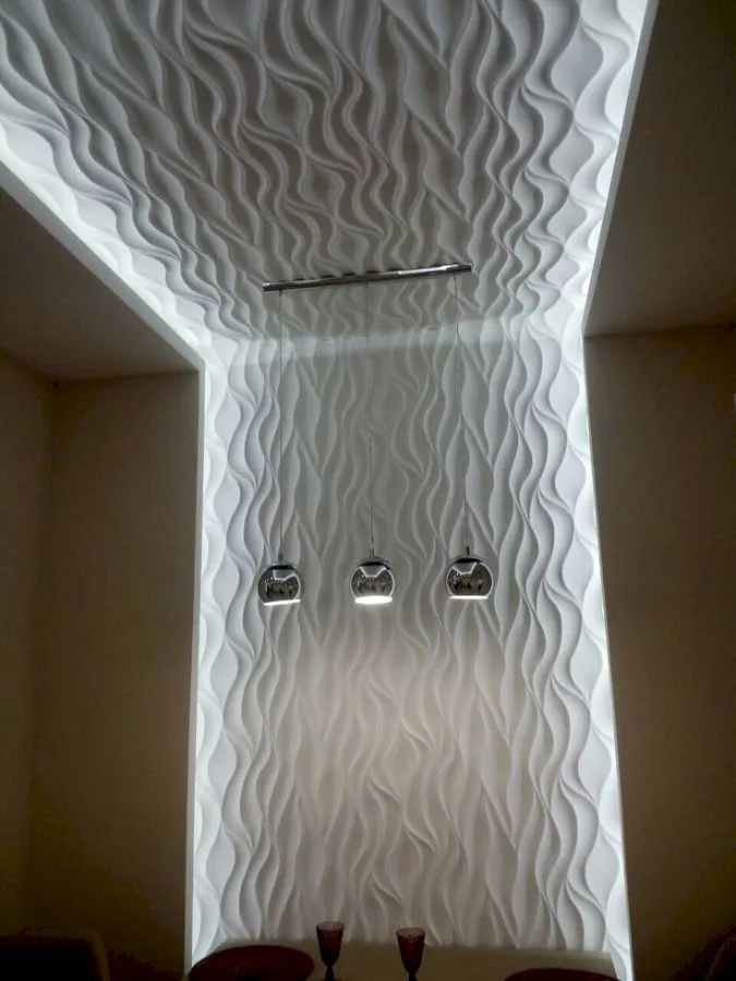 МДФ с 3D эффектом на потолке