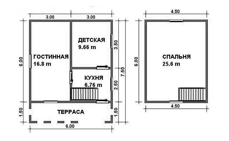 планировка дома 5 на 6 с мансардой планировка дома 5 на 6 с мансардой