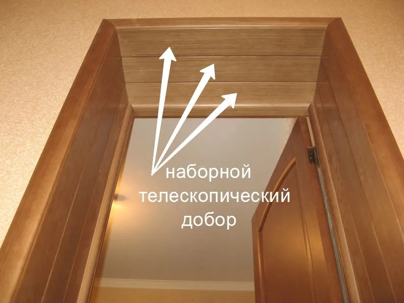 Наборной телескопический добор на глубокий дверной проем