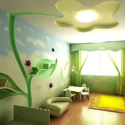 детская комната гипсокартонный потолок