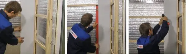 Крепление первой панели