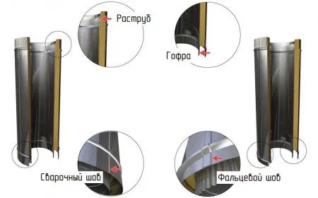 устройство металлической трубы дымохода