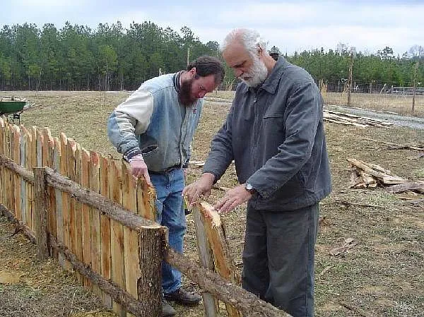 На даче