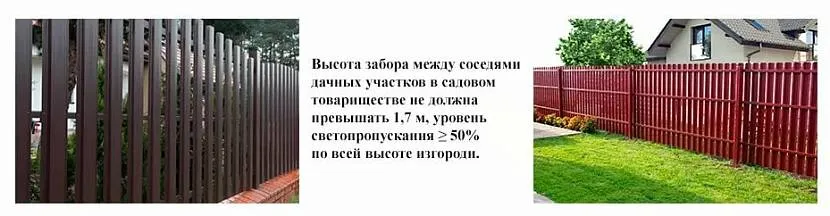 Высота забора между дачными участками Высота забора между дачными участками