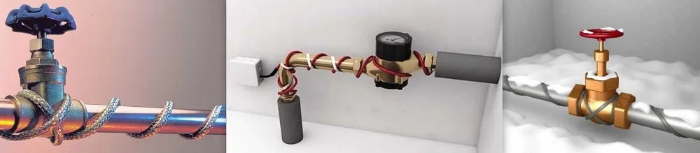 Разогрев водопровода греющим кабелем