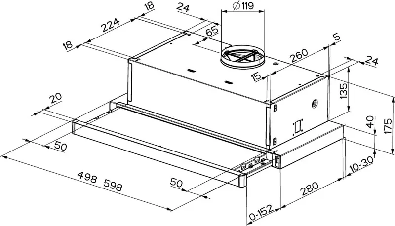 Схема встраивания вытяжки