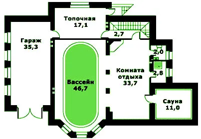 Баня бассейн гараж проект Проект бани с гаражом - варианты планировки и дизайна под одной крышей - Все для