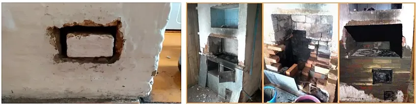 Реконструкция печи. Топка для печи из кирпича. Ремонт печей. Перекладка топки печи. Чистка и ремонт печей.