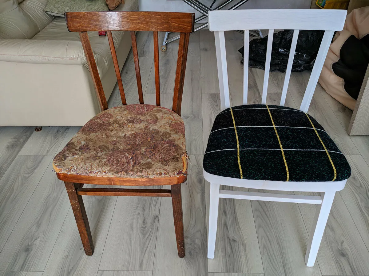 Старые сидушки. Реставрировать стулья деревянные. Реставрируем старый стул. Обновить старые стулья. Переделка старых стульев.
